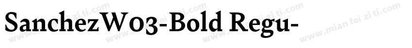 SanchezW03-Bold Regu字体转换